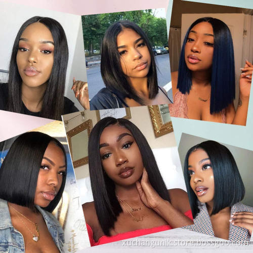 100% Virgin Human Hair Loose Body Wave Lace Frontal Wigs,Short Ocean Wave Bob Wigs 13*4,Black Body Lace Wigs For Black Women